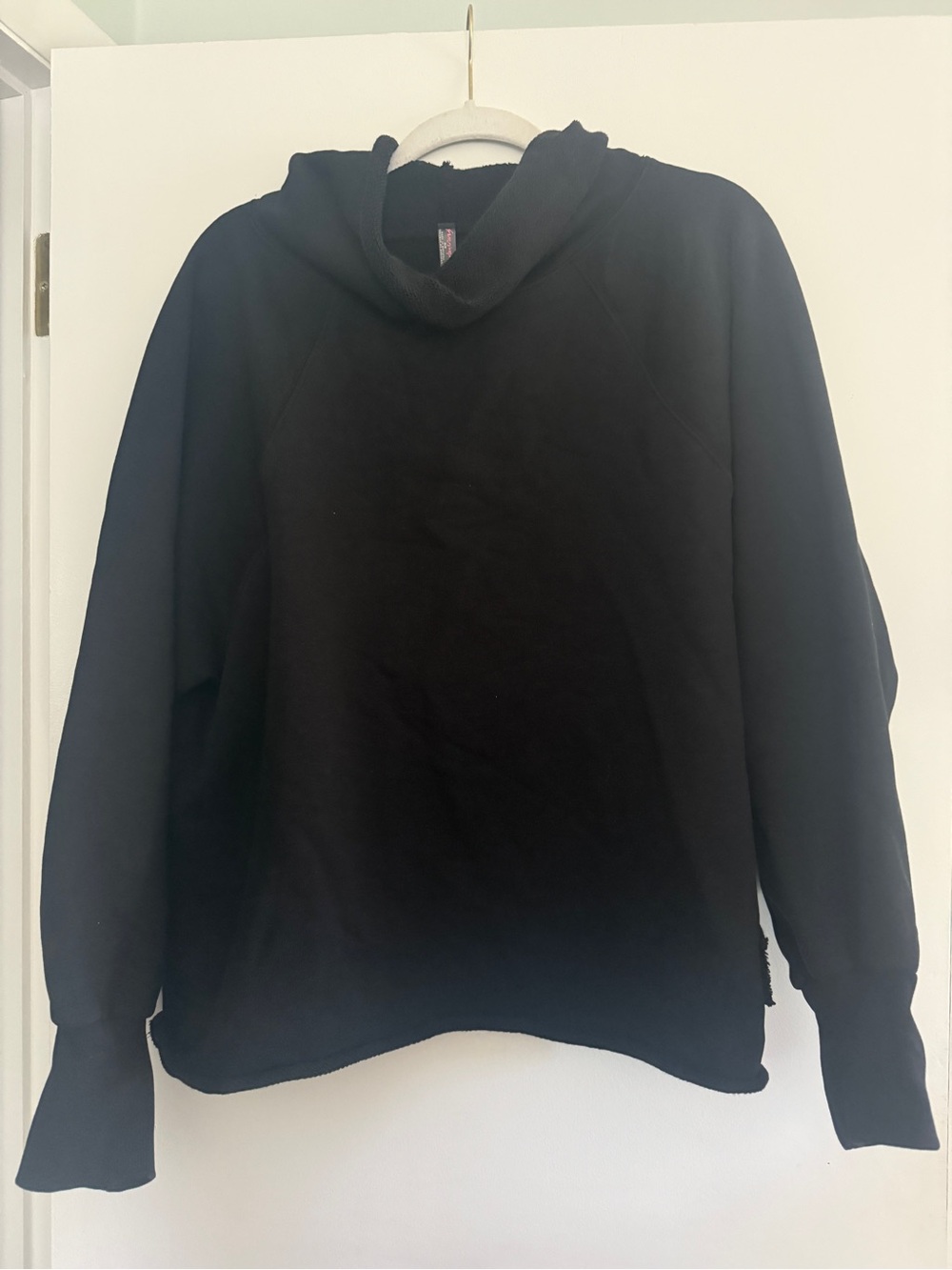 Free People FP Movement Cutback Mock Neck Pullover, black size medium